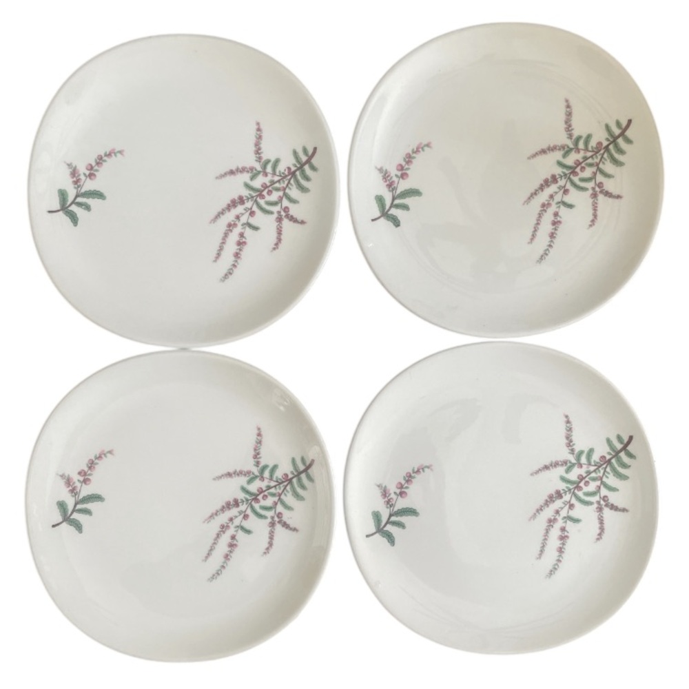 VINTAGE➕SET OF 4: Iva-Lure By Crooksville Bread Plates